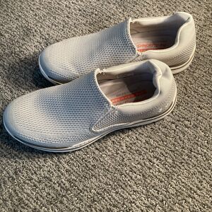 Skechers Mens 65086 Gray Expected Gomel Relaxed Fit Mesh Size 8 Slip-On Shoes LN